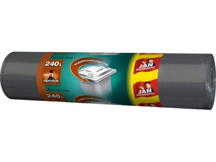 WORKI NA ŚMIECI 240L JAN NIEZBĘDNY SUPER MOCNE /8/