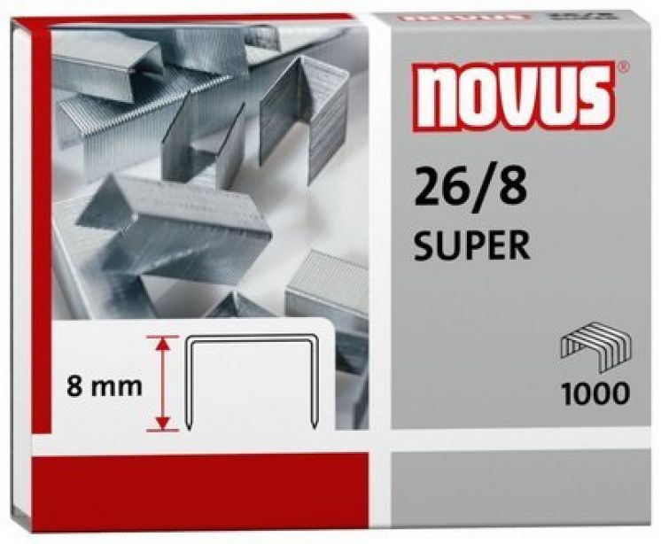 Zszywki galwanizowane Novus 26/8 SUPER /1000/