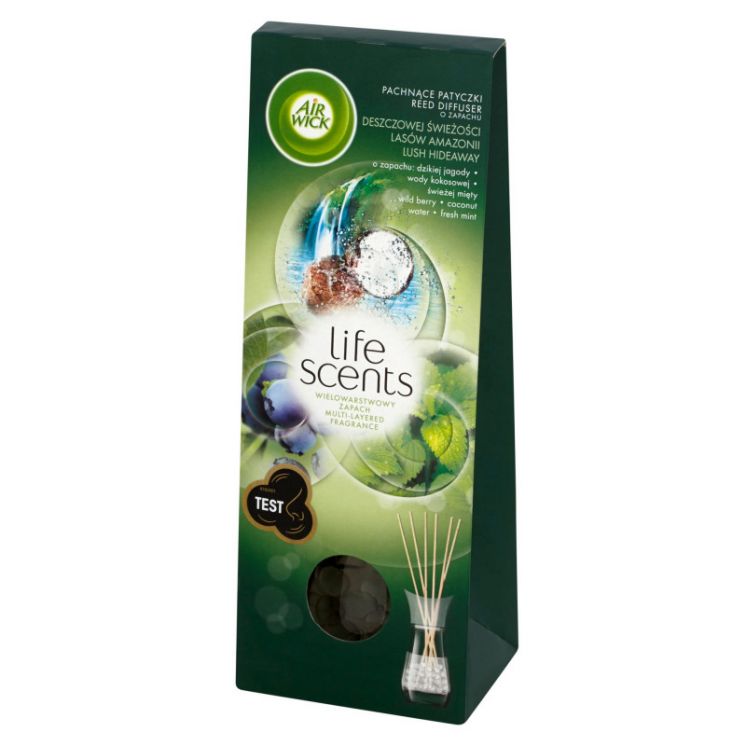 AIR WICK PACHNĄCE PATYCZKI 30ML DESZCZOWA ŚWIEŻOŚĆ LASÓW AMAZONII