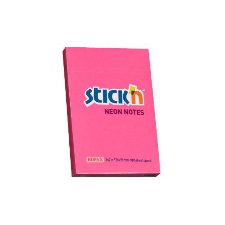 Notes Samoprzylepny 76X51mm  Ciemnoróżowy Neon (12) 21161 Stick&#039;n