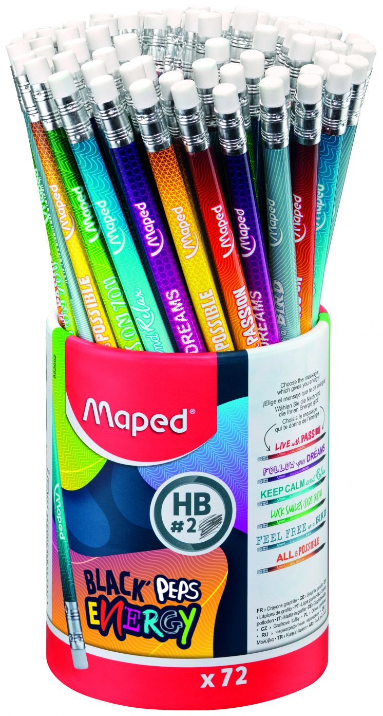 Ołówek z gumką MAPED ENERGY HB 852002