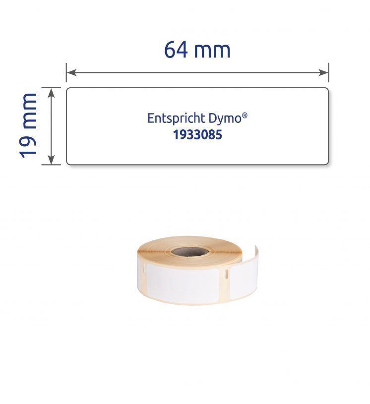 Etykiety Heavy Duty w rolce 450etyk.19x64mm,poliestrowe,trwałe,białe