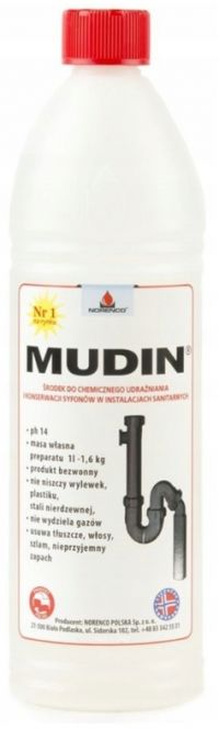 UDRAŻNIACZ DO RUR BEZZAPACHOWY MUDIN 1L