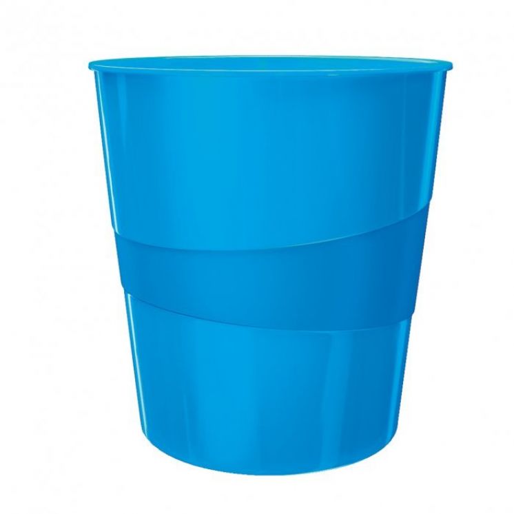Kosz na śmieci 15L Leitz WOW, niebieski metalik