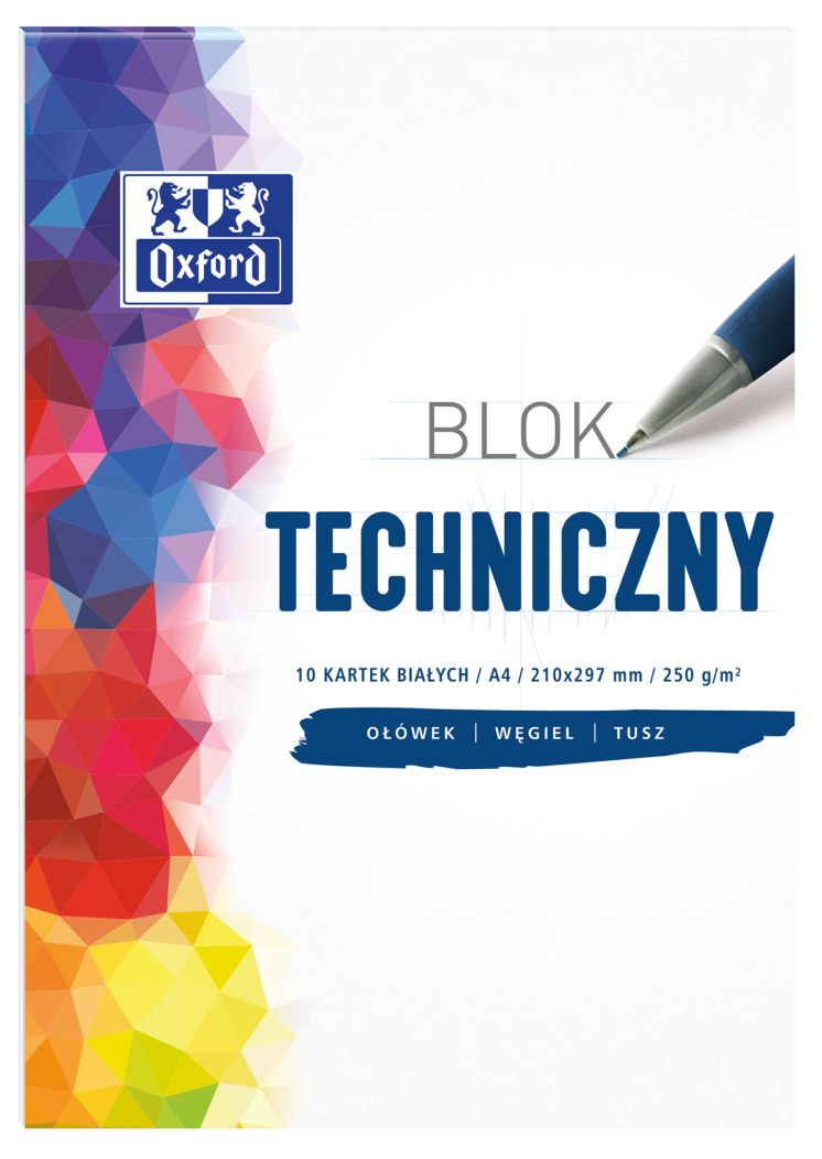 Blok techniczny OXFORD A4 10k 250G biały