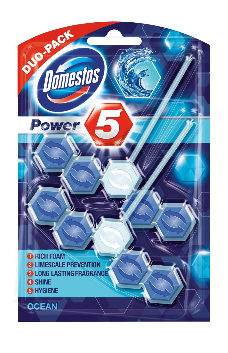 Zawieszka WC DOMESTOS POWER5 DUO OCEAN 2x55g