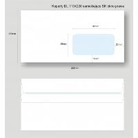 koperty DL nc samoklejące sk białe 75g okno prawe 50szt.