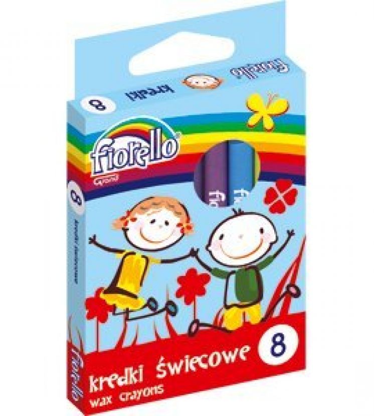 Kredki świecowe fiorello GRAND 8 kolorów