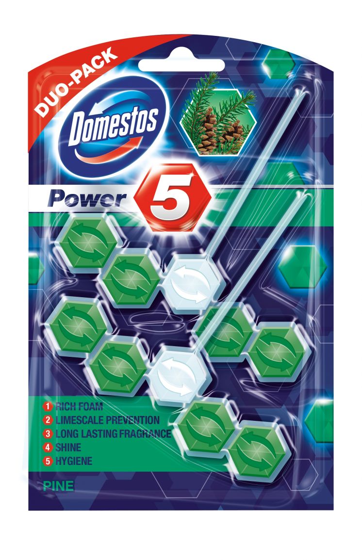 Zawieszka WC DOMESTOS POWER5 DUO PINE 2x55g