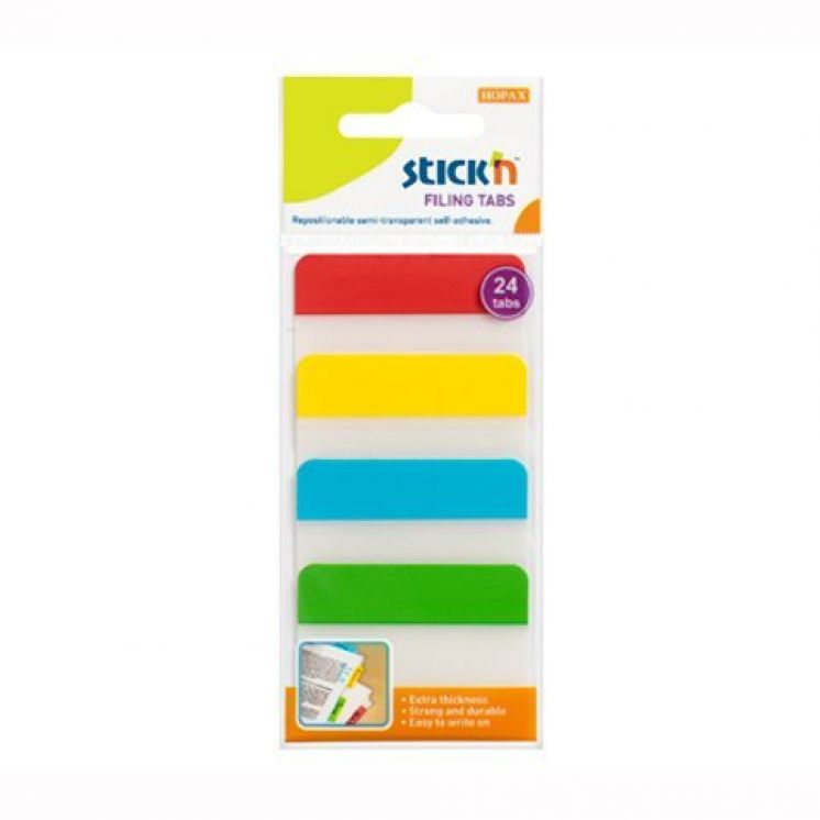 Zakładki indeksujące STICK&quot;N 38X51mm 4 kolory /4x6szt./