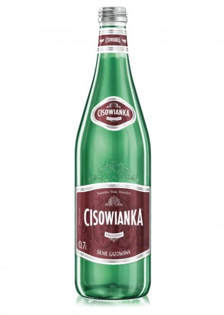 Woda CISOWIANKA Silny gaz 0,7L SZKLANA BUTELKA