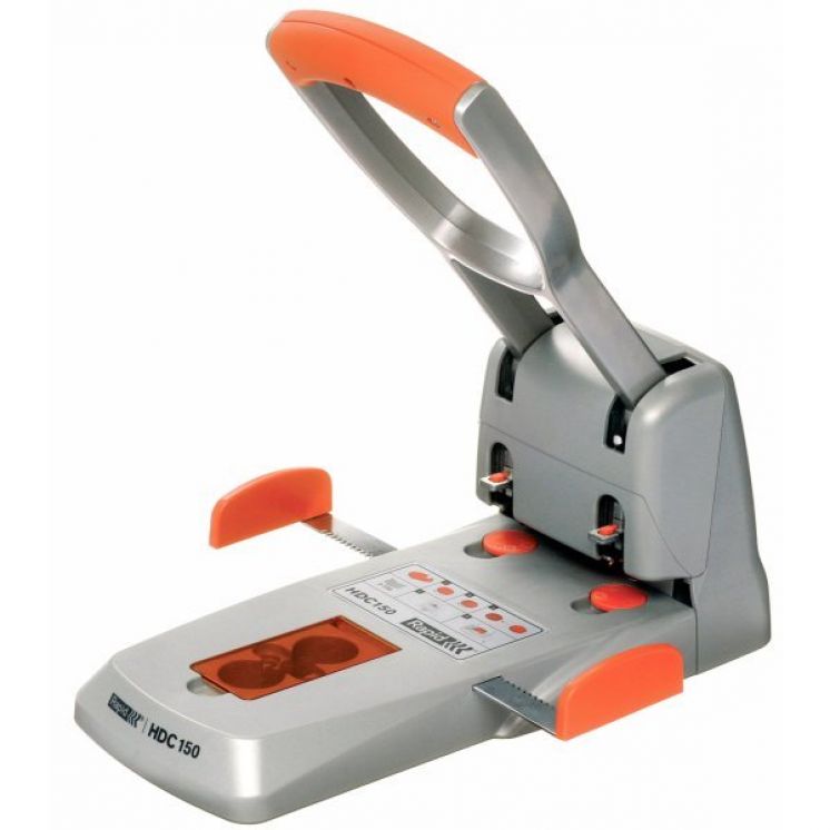 Dziurkacz RAPID HDC150/2 srebrno-pomarańczowy 150 kartek