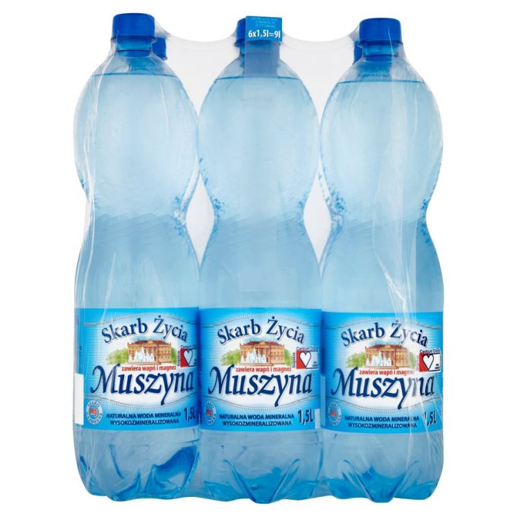 WODA MUSZYNA SKARB ŻYCIA WYSOKOMINERALIZOWANA LEKKI GAZ 1,5L /6/