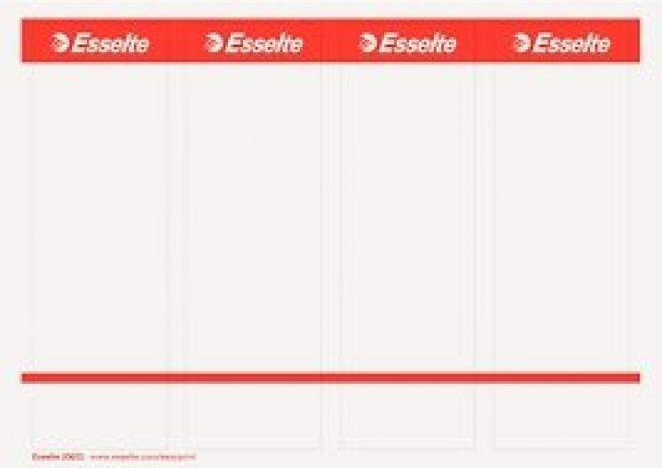 Etykiety grzbietowe ESSELTE samoprzylepne 59x192mm 10x4szt. białe