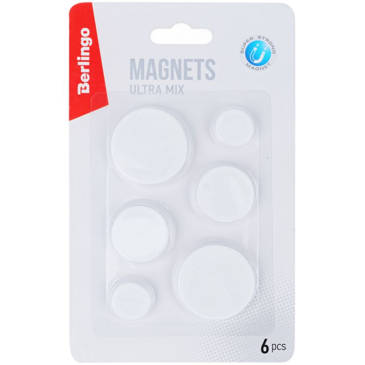 Magnes do tablic wzmocnionych Berlingo &quot;Ultra&quot; 20mm-2szt, 30mm-2szt., 40mm-2szt.