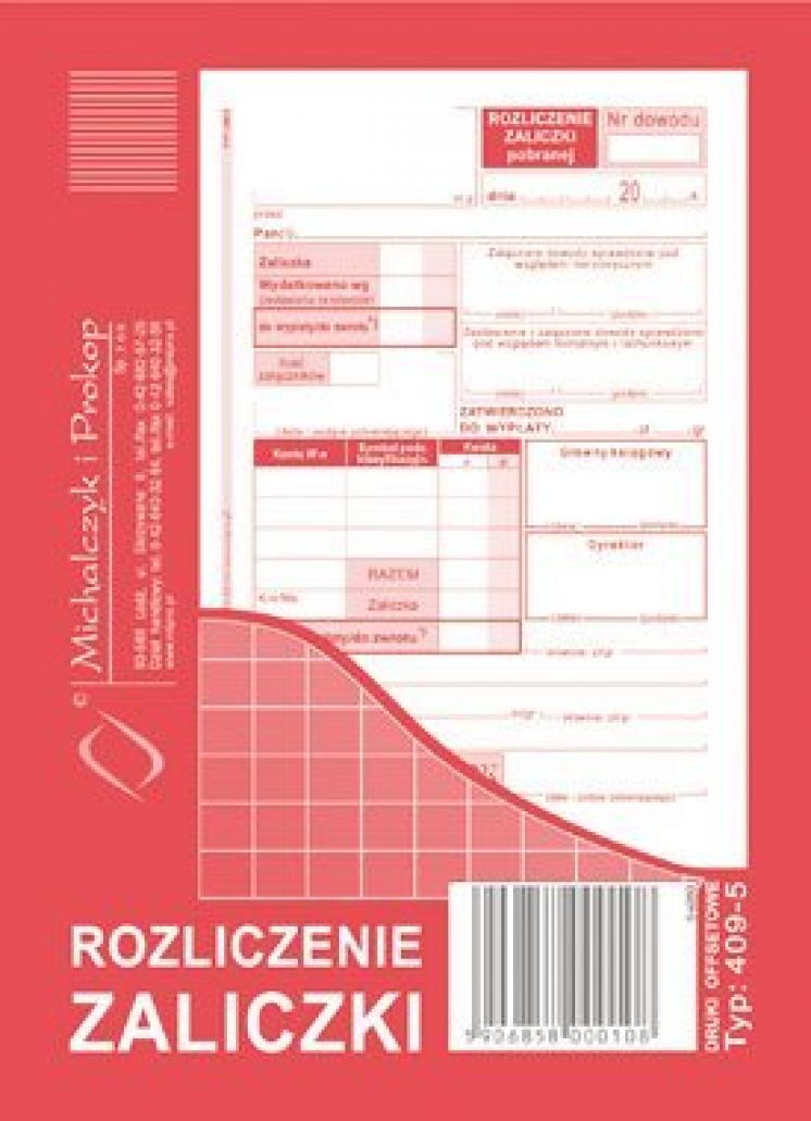 Rozliczenie zaliczki MICHALCZYK I PROKOP A6