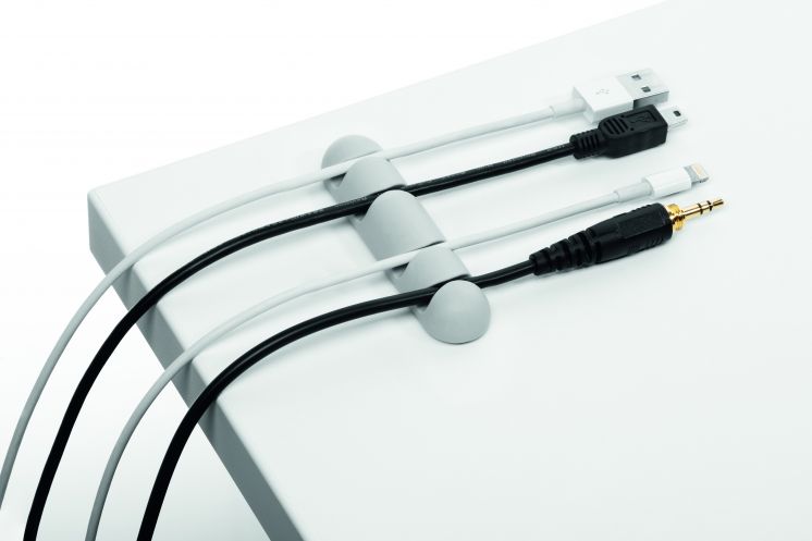 Klips samoprzylepny na 4 kable(2)szary  504010 CAVOLINE CLIP    DURABLE