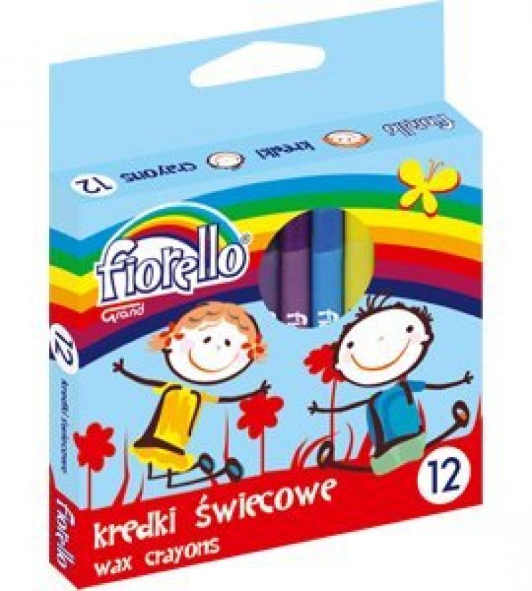 Kredki świecowe fiorello GRAND 12 kolorów