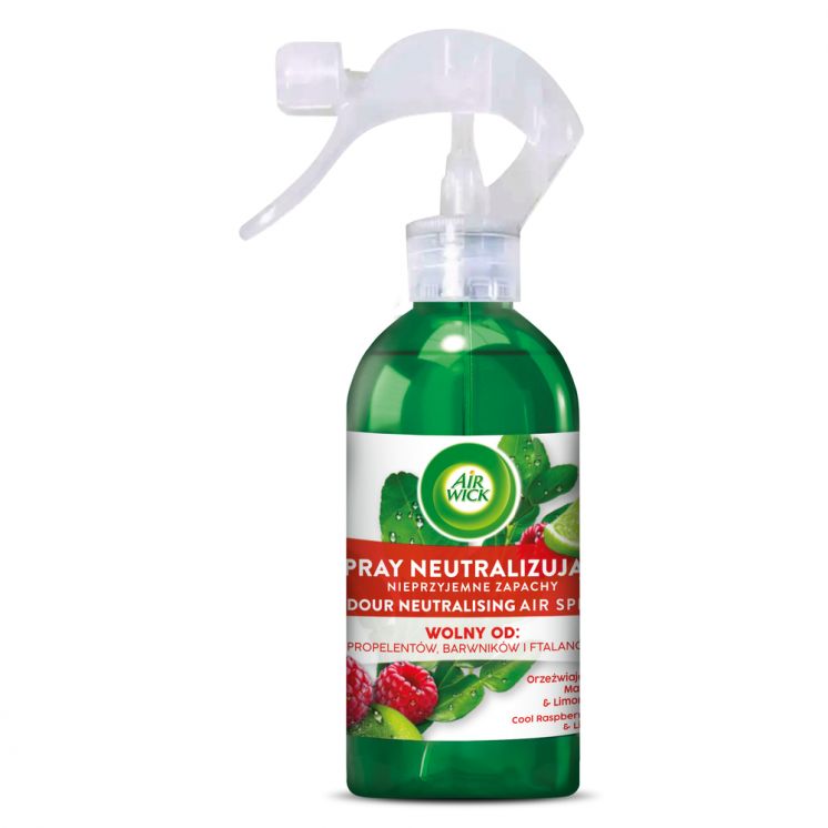 ODŚWIEŻACZ POWIETRZA AIR WICK ORZEŹWIAJĄCE MALINY &amp; LIMONKA 237ML SPRAY