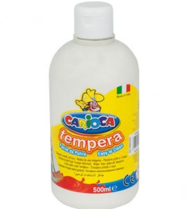 Farba Carioca tempera biała 500ml