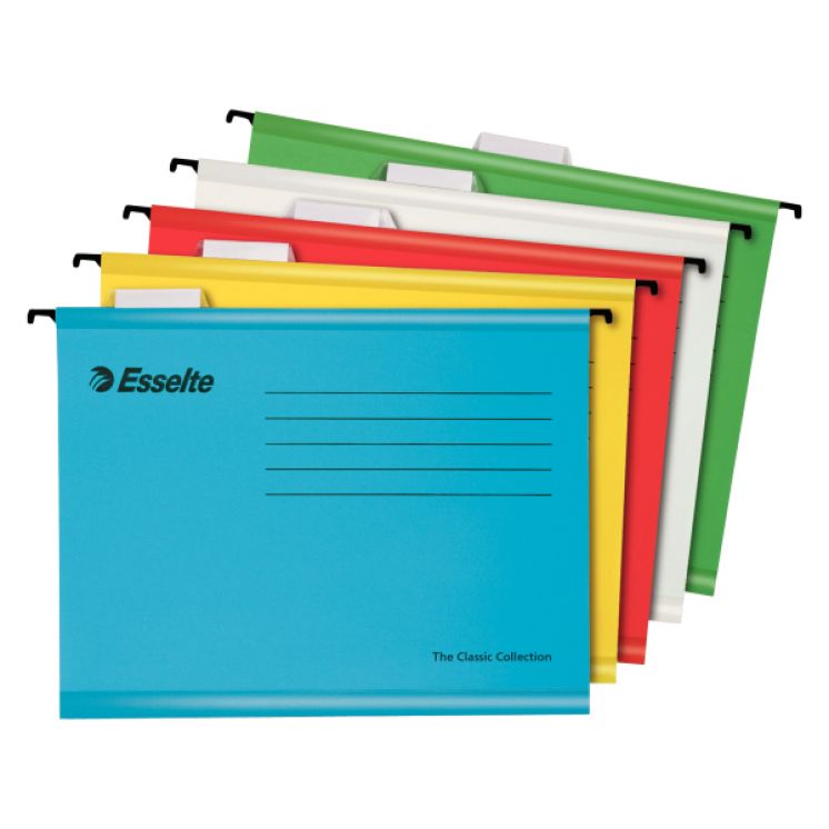 Teczki zawieszane Esselte A4, Pendflex standard, kolory mix /10/