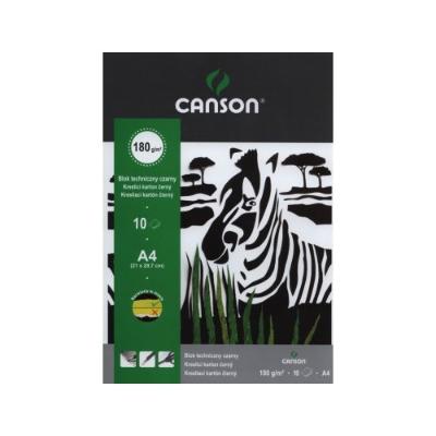 Blok techniczny canson czarny a3/10ark seria zebra