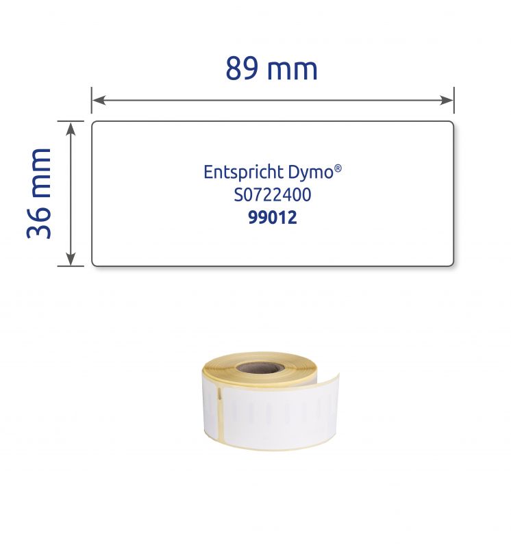 Etykiety adresowe w rolce 260 etyk. 36 x 89 mm, trwałe, białe ASS0722400 Avery Zweckform