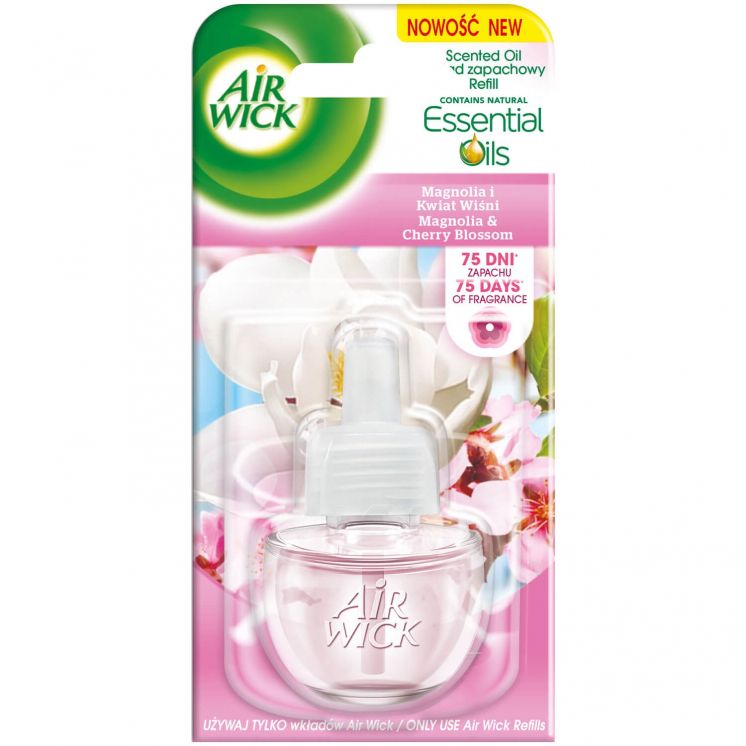 AIR WICK odświeżacz Elektryczny Magnolia i Kwiat Wiśni_wkład_19 ml