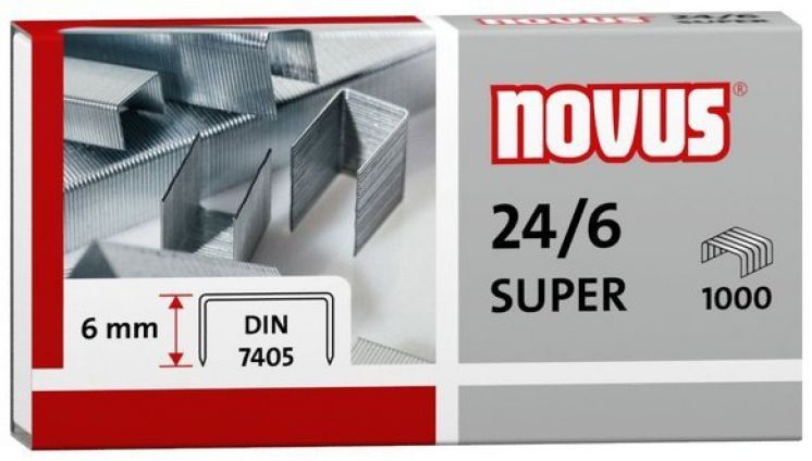 Zszywki galwanizowane Novus 24/6 DIN SUPER /1000/