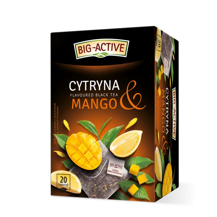 BIG ACTIVE HERBATA CZARNA CYTRYNA I MANGO 20K
