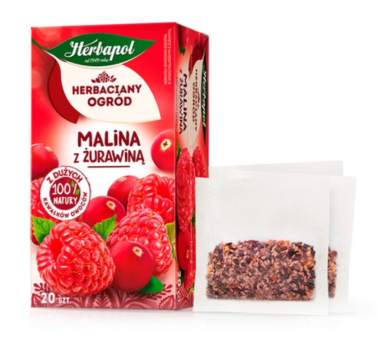 HERBAPOL HERBATA OWOCOWA MALINA Z ŻURAWINĄ 20TB