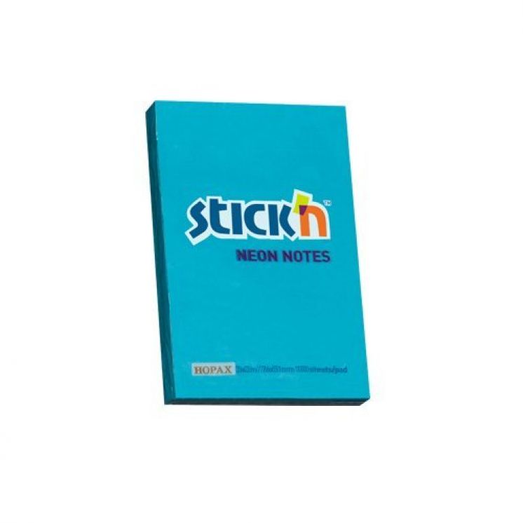 Notes Samoprzylepny 76X51mm  Niebieski Neon (12) 21207 Stick&#039;n