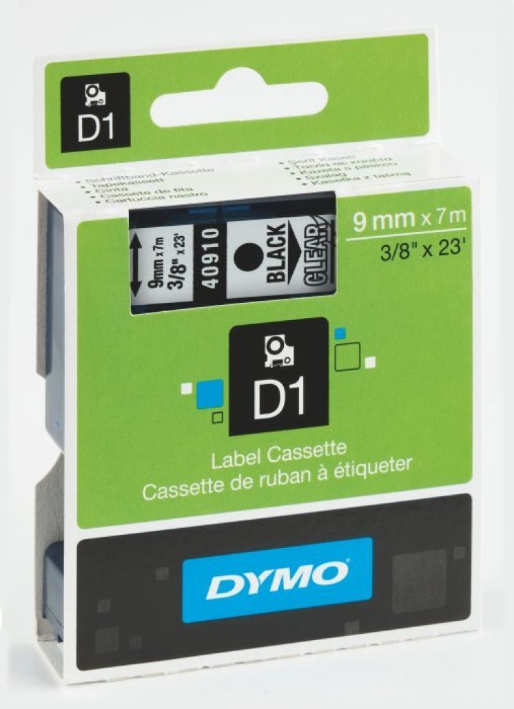 Taśma dymo d1 9mm x 7m przezroczysta