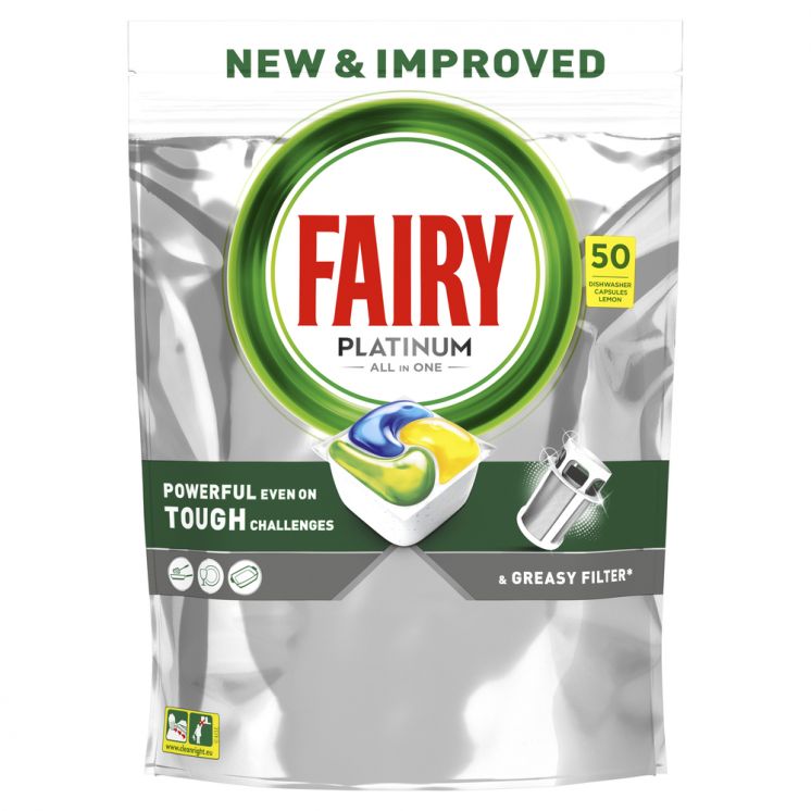 FAIRY PLATINUM ALL IN ONE YELLOW KAPSUŁKI DO ZMYWARKI /50/