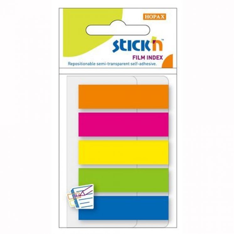Zakładki Indeksujące stick&#039;n paski 45x12mm 5x25szt.