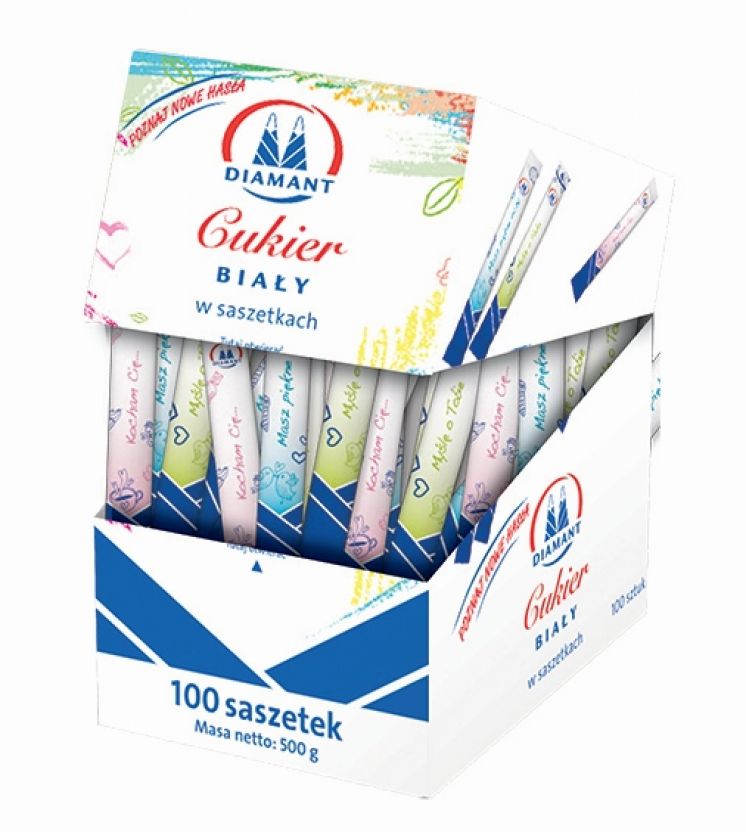CUKIER BIAŁY DIAMANT 100X5G SASZETKI