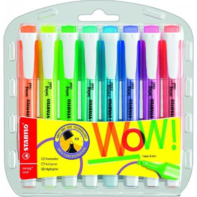 Zakreślacz STABILO swing cool fluorescencyjny, zestaw 8 szt. w etui
