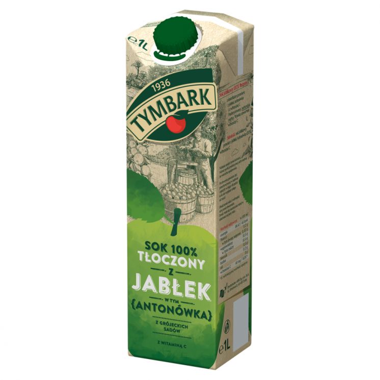 SOK TYMBARK TŁOCZONY JABŁKO ANTONÓWKA 1L