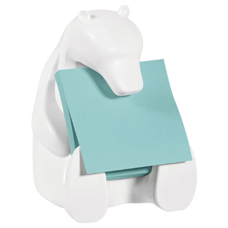 Podajnik do bloczków samoprzylepnych Post-it® Z-Notes MIŚ + 90 morskich karteczek 76x76 mm