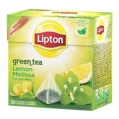Herbata Lipton PIRAMIDKI green tea lemon&amp;melisa 20TB
