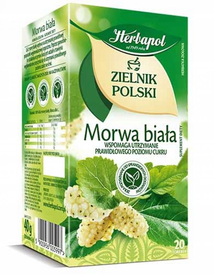 HERBAPOL HERBATA ZIELNIK POLSKI MORWA BIAŁA 20TB