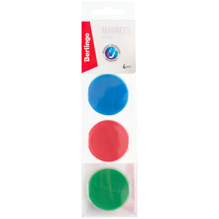 Magnes do tablic wzmocniony Berlingo &quot;Ultra&quot; 40mm, 4 szt.