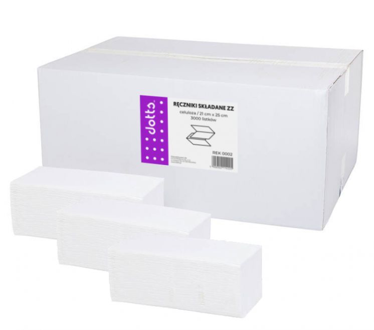 RĘCZNIK PAPIEROWY DATURA ZZ BIAŁY 2W 100% CELULOZA /3000/