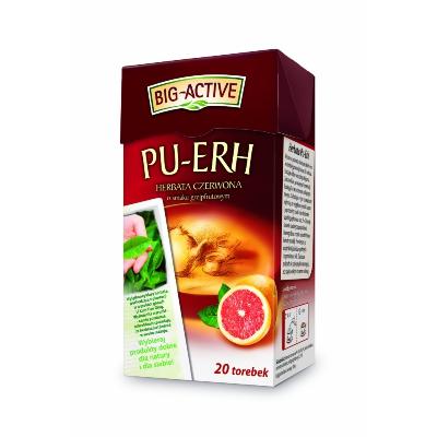 BIG ACTIVE HERBATA CZERWONA PU-ERH Z GREJPFRUTEM 20TB