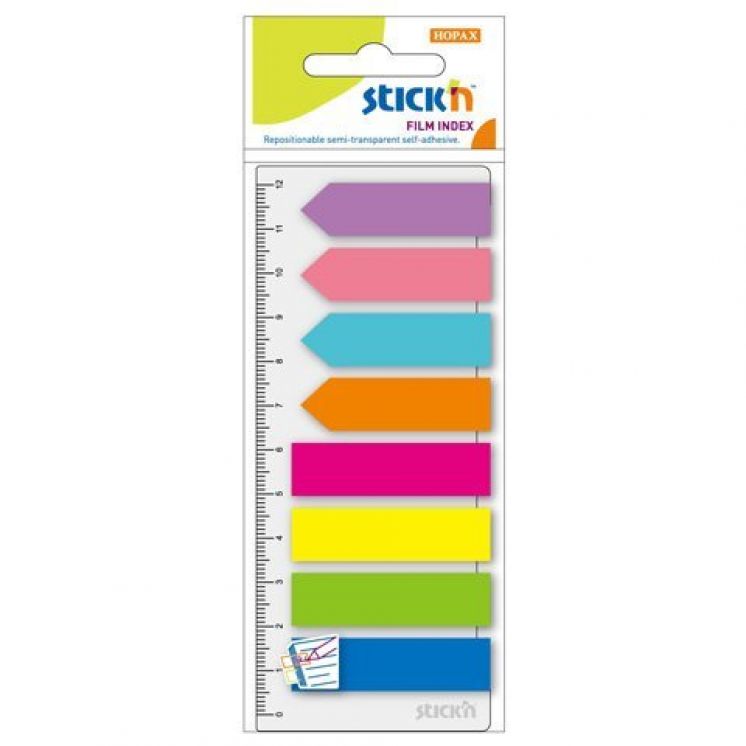 Zakładki Indeksujące stick&#039;n paski+strzałki 45x12mm 8x25szt.