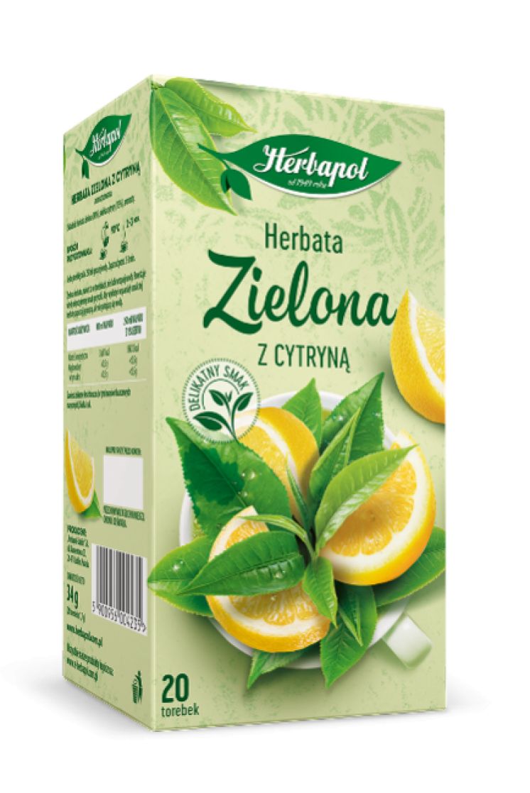HERBAPOL HERBATA ZIELONA Z CYTRYNĄ 20TB