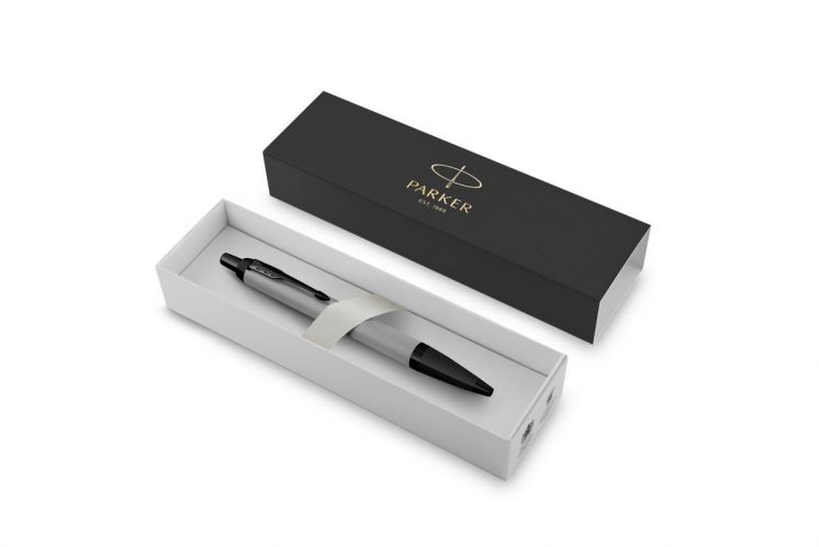 Długopis (niebieski wkład) IM ACHROMATIC GREY PARKER 2127752, giftbox