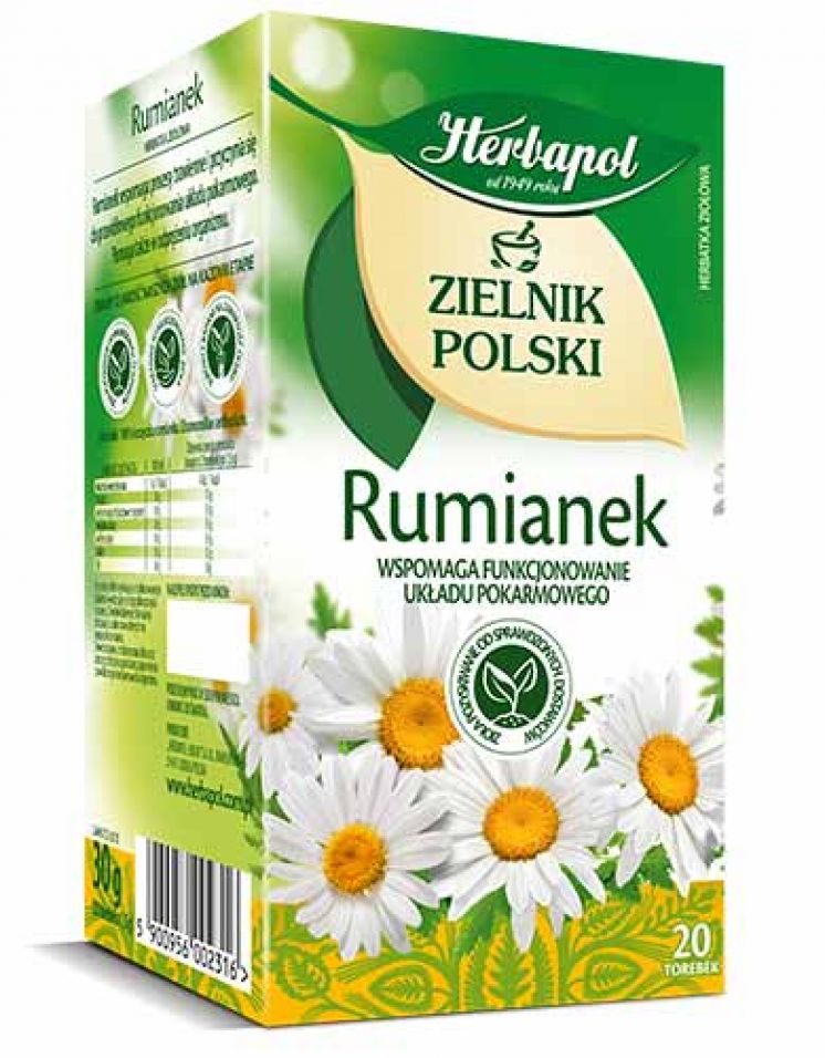HERBAPOL HERBATA ZIELNIK POLSKI RUMIANEK 20TB