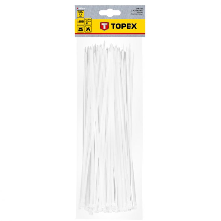 OPASKI ZACISKOWE 3,6X300MM TOPEX /100/