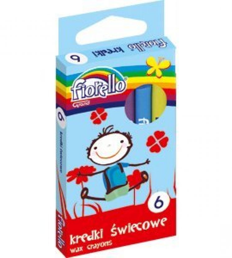 Kredki świecowe fiorello GRAND 6 kolorów